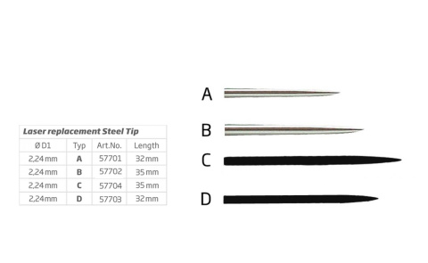 Bull's Steel- Tips Groty czarne 32mm