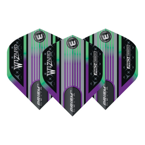 Winmau Simon Whitlock Prism Delta Wizard Rainbow & Silver flight