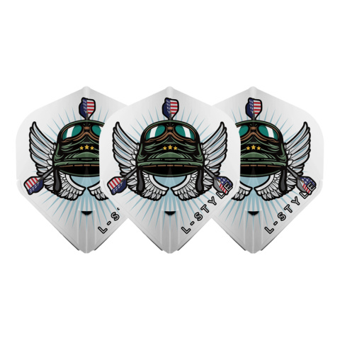 Piórka L-style CHAMPAGNE FLIGHT EZ L1 LEONARD GATES V3 WHITE DARTS FLIGHTS Standard