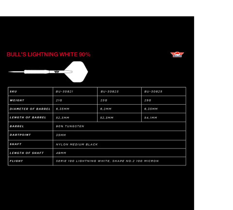 Lotki Bull's NL Lightning White 90%