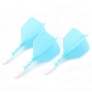 Cuesoul - ROST T19 Integrated Dart Flights - Big Wing - Blue White