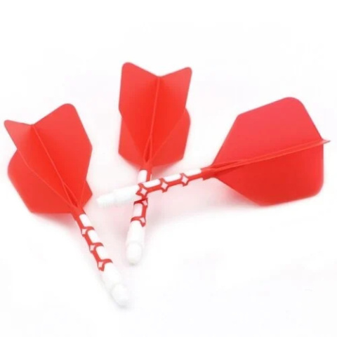 Cuesoul - ROST T19 Integrated Dart Flights - Big Wing - Red White