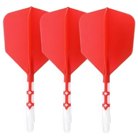 Cuesoul - ROST T19 Integrated Dart Flights - Big Wing - Red White