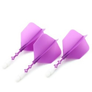 Cuesoul - ROST T19 Integrated Dart Flights - Big Wing - Purple White