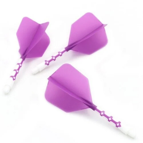 Cuesoul - ROST T19 Integrated Dart Flights - Big Wing - Purple White