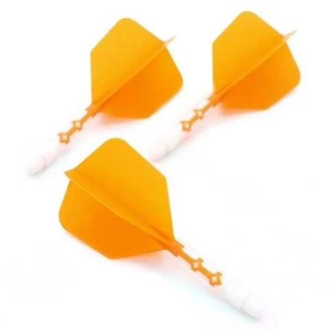 Cuesoul - ROST T19 Integrated Dart Flights - Big Wing - Orange White