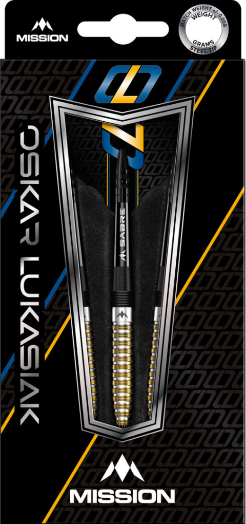 Lotki Mission Oskar Lukasiak Darts 95% Black & Gold PVD