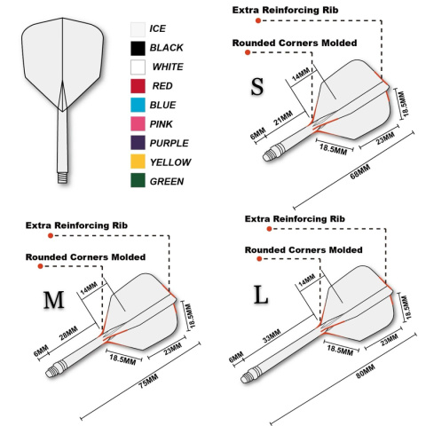 Piórka Cuesoul AK5 Paproch Darts edition standard medium