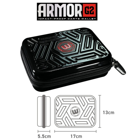 Etui na lotki Winmau Armor G2 Dart Wallet czarne lub czerwone