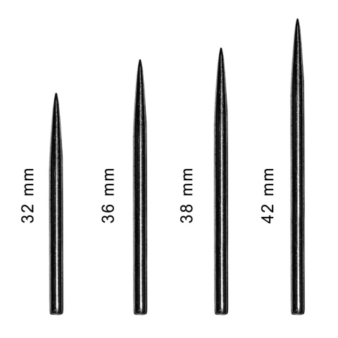 Bull's DE Steel Tips Groty czarne 32/36/38/42 mm