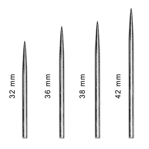 Bull's DE Steel- Tips Groty srebrne 32/36/38/42 mm