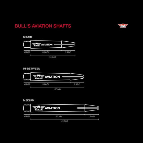 Shafty aluminiowe Bull's NL Aviation