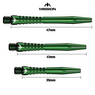 Shafty Mission Atom13 Anodised Metal Gripped Green