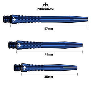 Shafty Mission Atom13 Anodised Metal Gripped Blue