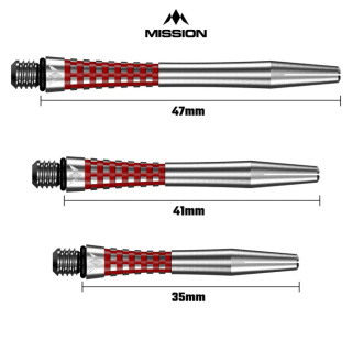 Shafty Mission Atom13 Natural Metal Gripped Red