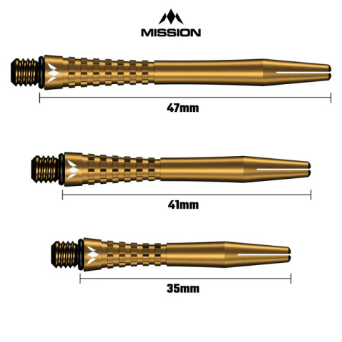 Shafty Mission Atom13 Anodised Metal Gripped Gold