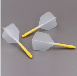 Cuesoul - ROST T19 Integrated Dart Flights - Big Wing - Yellow Dart Shaft Ice Flight