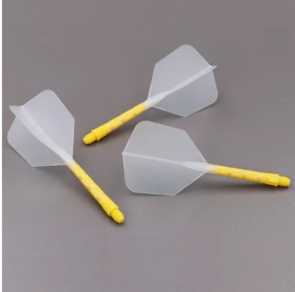 Cuesoul - ROST T19 Integrated Dart Flights - Big Wing - Yellow Dart Shaft Ice Flight