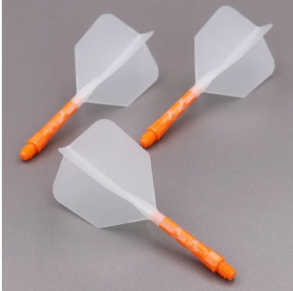 Cuesoul - ROST T19 Integrated Dart Flights - Big Wing - Orange Dart Shaft Ice Flight