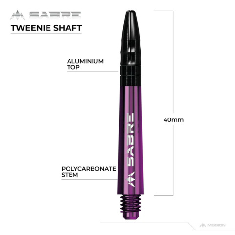 Mission Sabre Shafts - Purple - Black Top