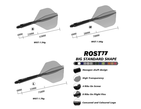 Piórka Cuesoul ROST 77 Black Big Standard