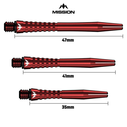 Shafty Mission Atom13 Anodised Metal Gripped Red