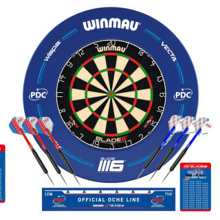 Winmau Blade 6 + PDC Opona ochronna Blue zestaw do darta