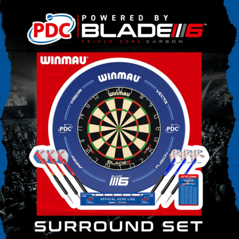 Winmau Blade 6 + PDC Opona ochronna Blue zestaw do darta