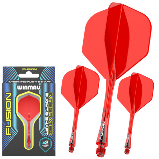 Piórka Winmau Fusion Integrated Flight & Shaft System Fluoro RED
