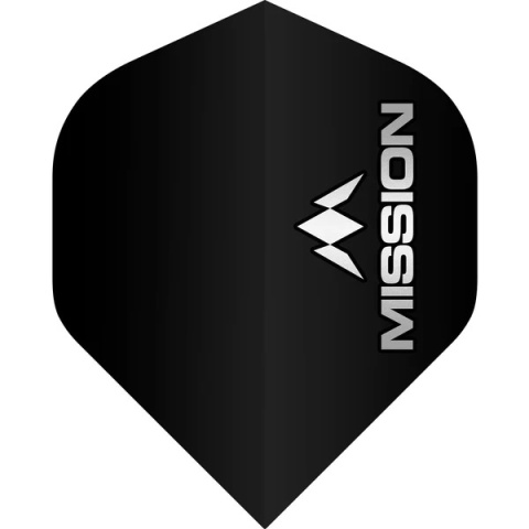 Piórka Mission Logo Dart Flights 100 Micron standard Black