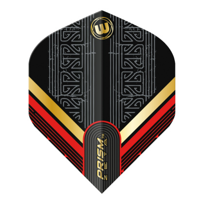 Winmau Prism Zeta Black, Red & Gold Flight Bigwing