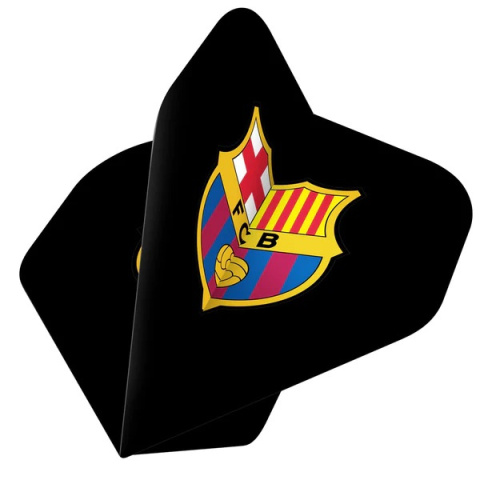 FC Barcelona - Official Licensed BARÇA - Dart Flights - No2 - Std - F2 - Black with Crest