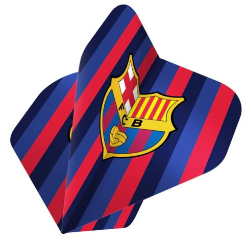 FC Barcelona - Official Licensed BARÇA - Dart Flights No2 Std F1 Striped with Crest