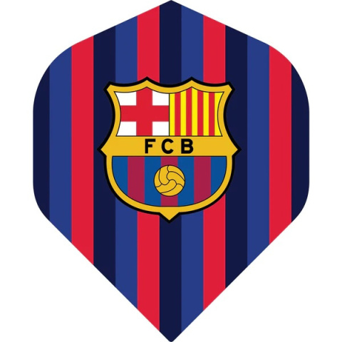 FC Barcelona - Official Licensed BARÇA - Dart Flights No2 Std F1 Striped with Crest