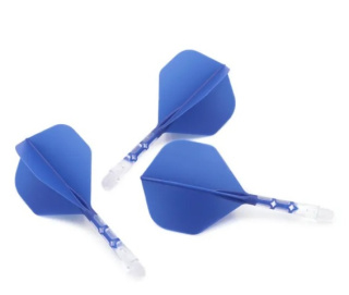 CUESOUL ROST T19 INTEGRATED DART FLIGHTS - BIG STANDARD Blue