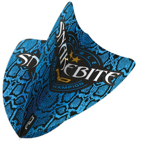 Red Dragon SNAKEBITE HARDCORE IONIC BLUE LOGO FREESTYLE DART FLIGHTS