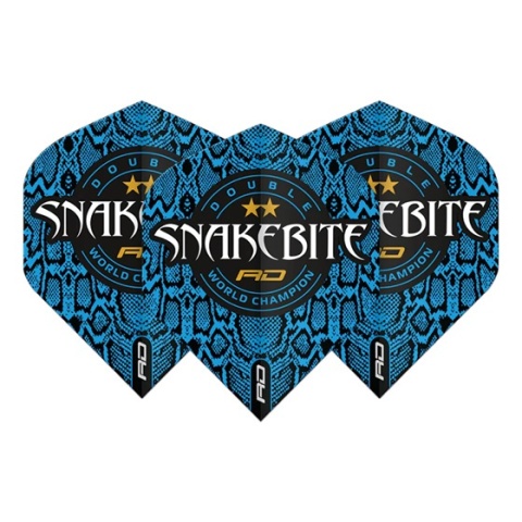 Red Dragon SNAKEBITE HARDCORE IONIC BLUE LOGO STANDARD DART FLIGHTS