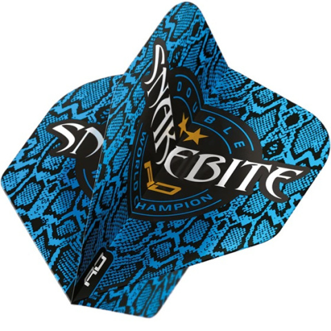 Red Dragon SNAKEBITE HARDCORE IONIC BLUE LOGO STANDARD DART FLIGHTS