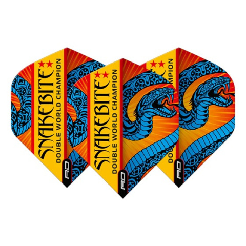 Red Dragon SNAKEBITE HARDCORE IONIC BLUE & ORANGE STANDARD DART FLIGHTS