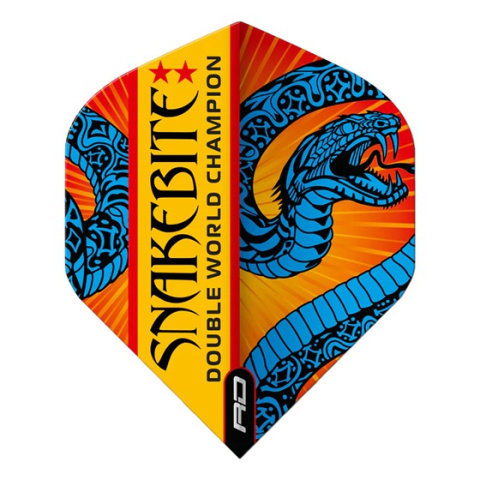 Red Dragon SNAKEBITE HARDCORE IONIC BLUE & ORANGE STANDARD DART FLIGHTS