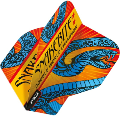 Red Dragon SNAKEBITE HARDCORE IONIC BLUE & ORANGE STANDARD DART FLIGHTS