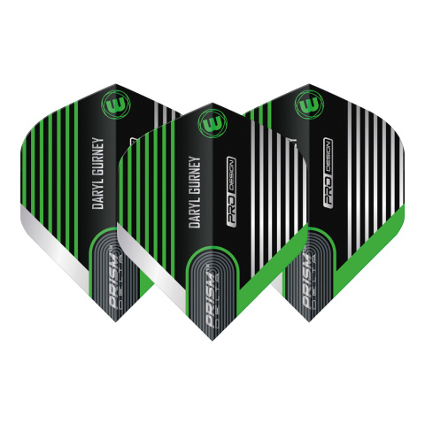 Winmau Prism Delta Daryl Gurney Black & Green Flight