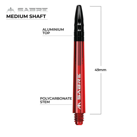 Mission Sabre Shafts - Red - Black Top