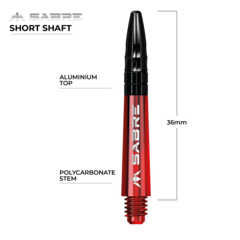 Mission Sabre Shafts - Red - Black Top