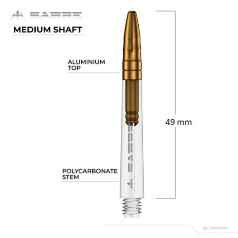 Mission Sabre Shafts - Clear - Gold Top