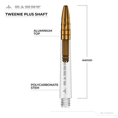 Mission Sabre Shafts - Clear - Gold Top