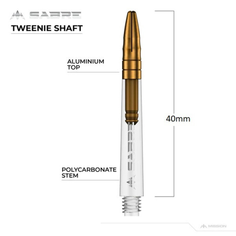 Mission Sabre Shafts - Clear - Gold Top