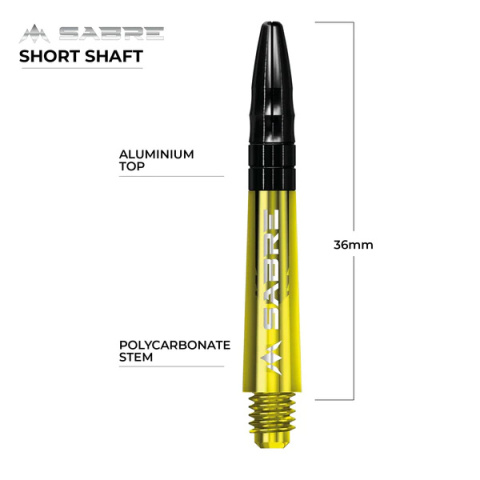 Mission Sabre Shafts - Yellow - Black Top