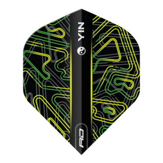 YIN YANG GREEN & BLACK STANDARD DART FLIGHTS BY RED DRAGON