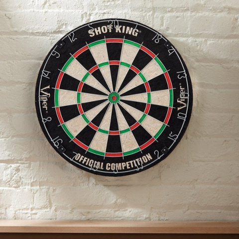 Tarcza Viper Shot King Sisal Dartboard - Round Wire System - with 6 Steel Tip Darts